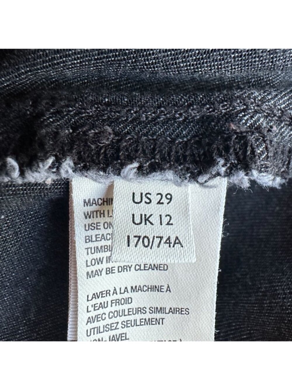 Free People Womens 29 Jeans We The Free Float On Flare Distressed Black Raw Hem - Picture 11 of 14